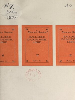 cover image of Ballades d'un homme libre